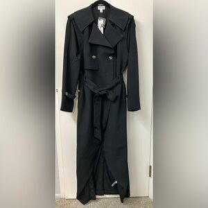 The Drop Versatile Convertible Maxi Black Trench Coat NWT Medium